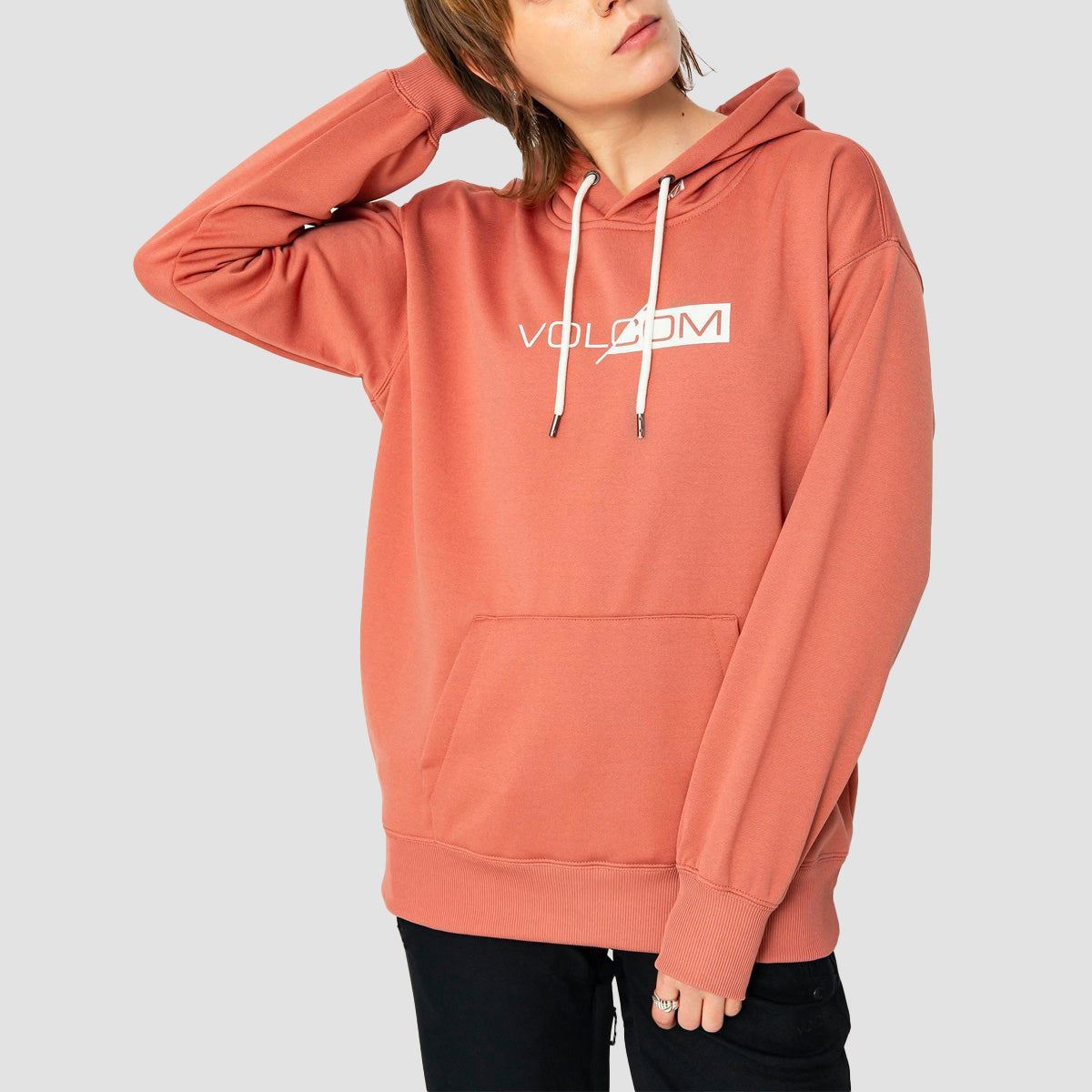 Volcom Core Hydro Pullover Snow Hoodie Earth Pink - Womens