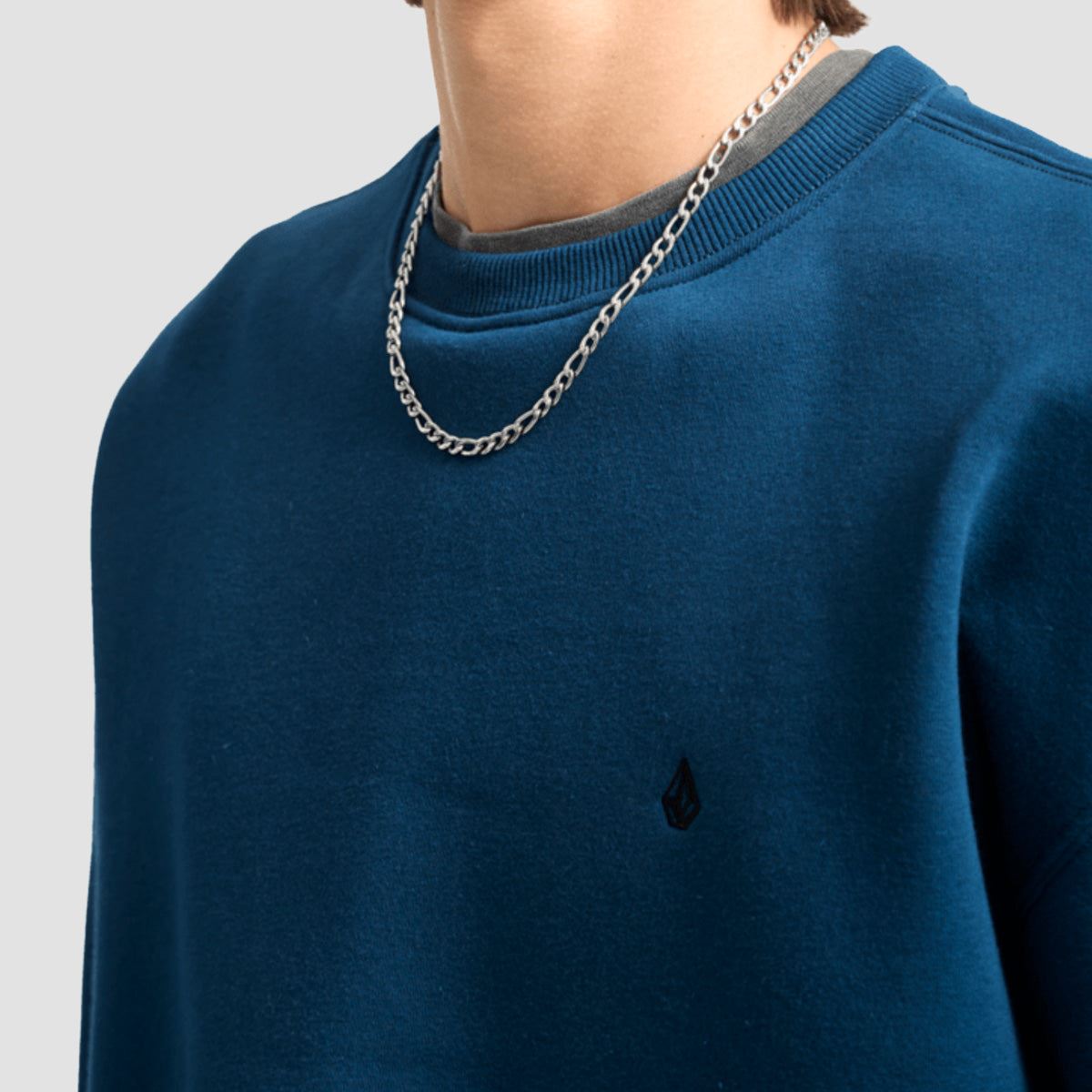 Volcom Single Stone Crew Sweatshirt Cosmic Blue