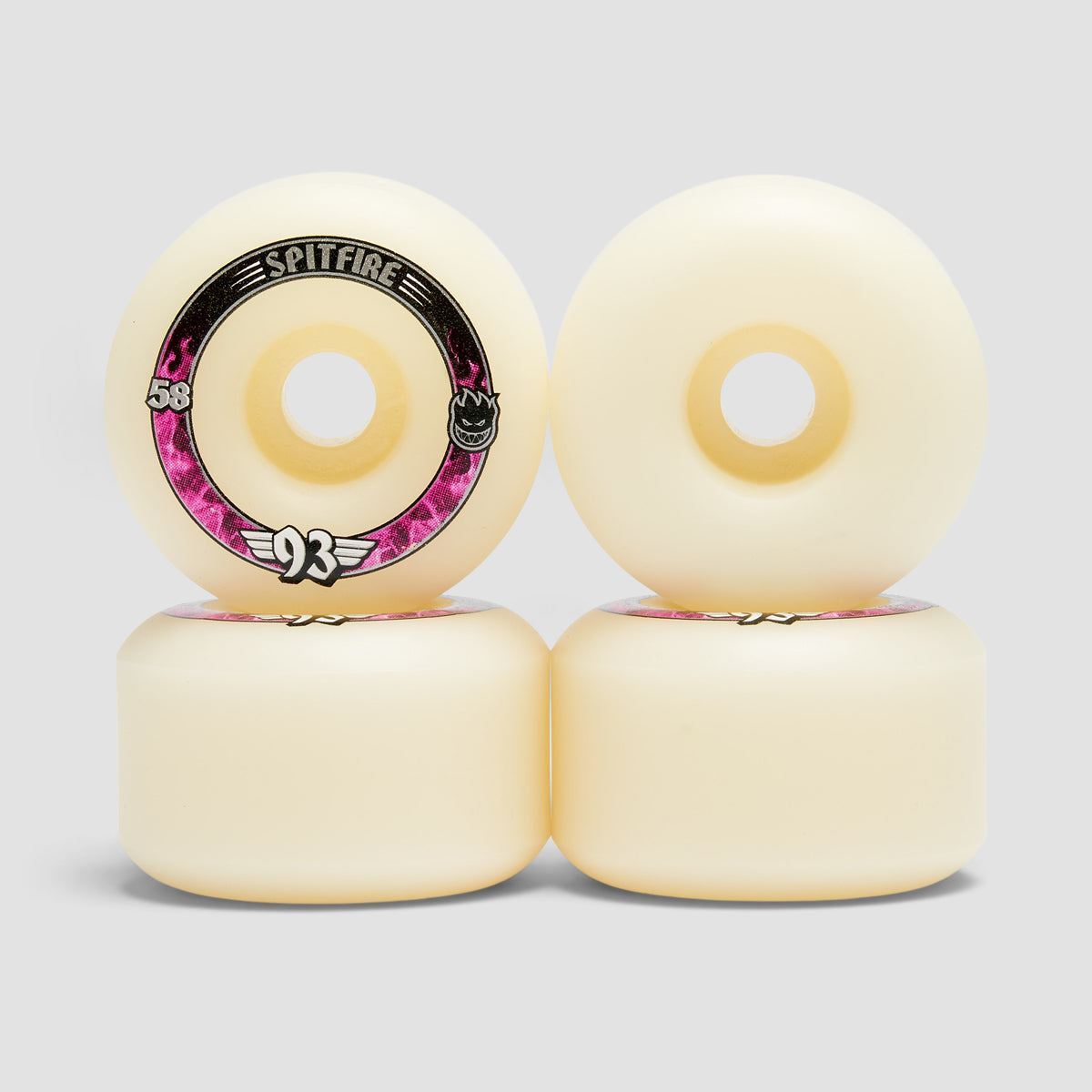 Spitfire 93 Formula Four Radials 93DU Skateboard Wheels Natural 58mm