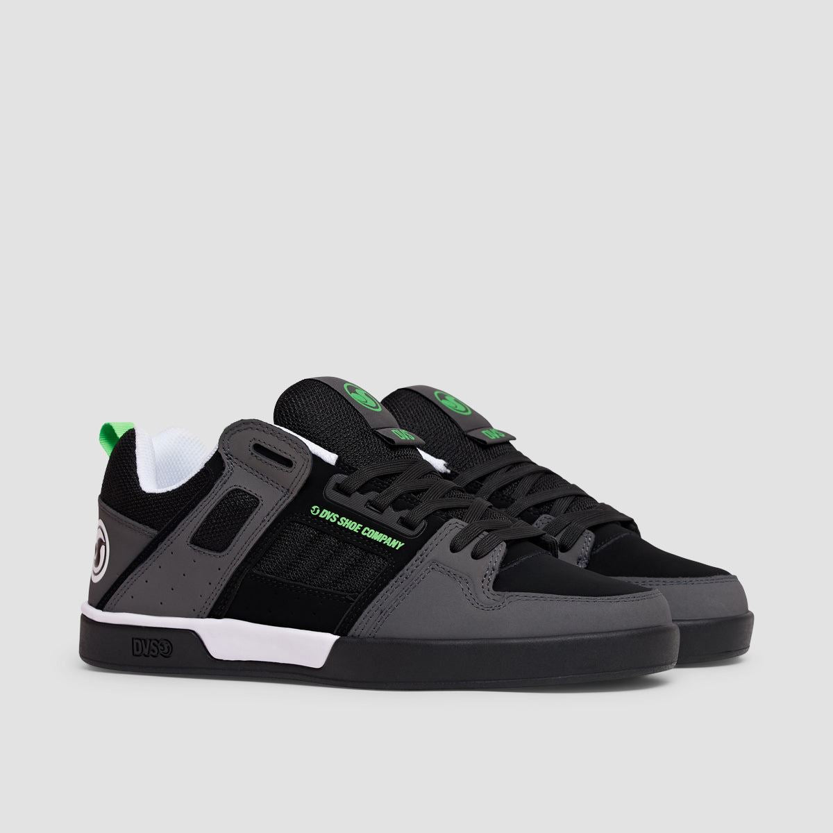 DVS Comanche 2.0+ Shoes - Black/Charcoal/Lime Nubuck