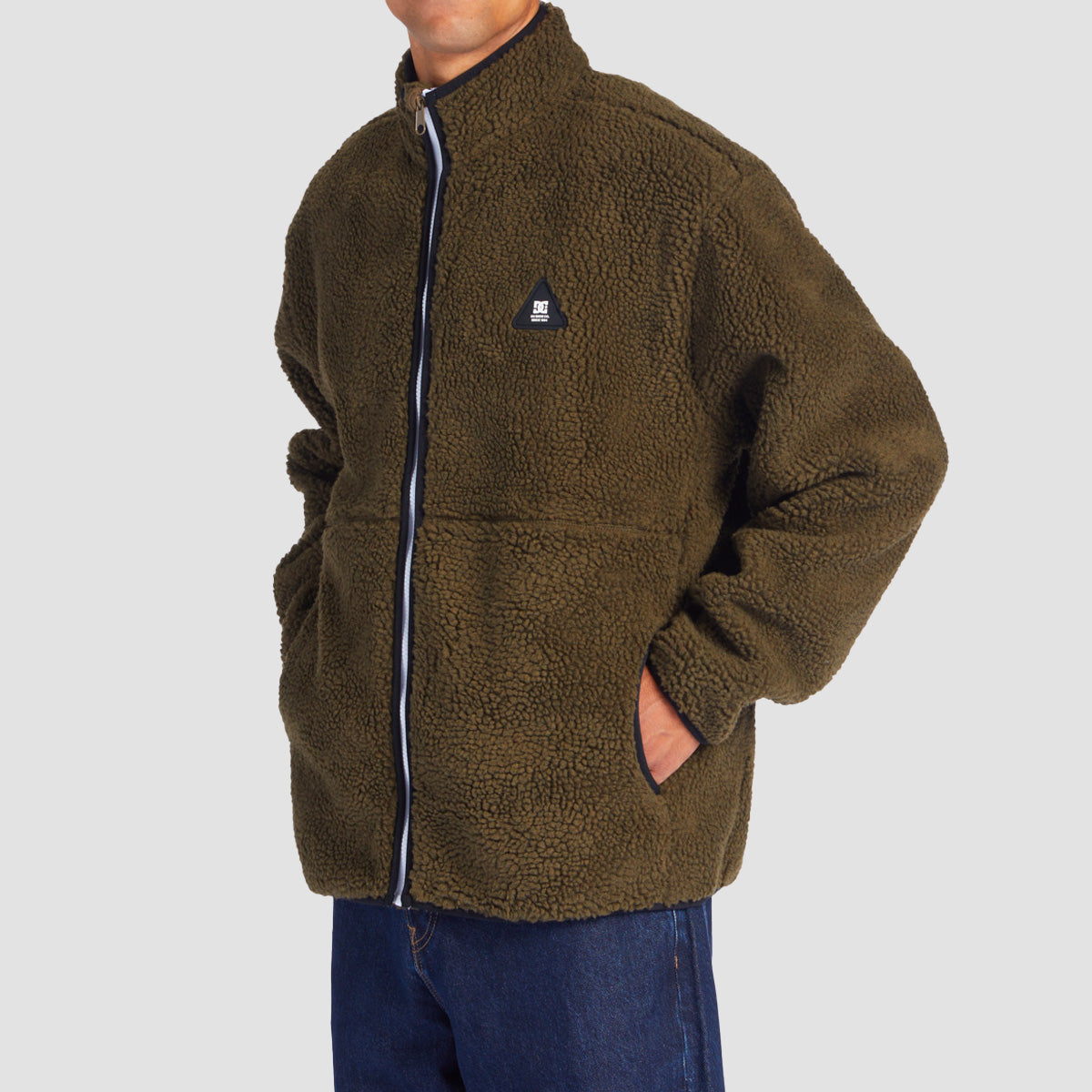 DC Amradical Zip-Up Mock Neck Fleece Capers