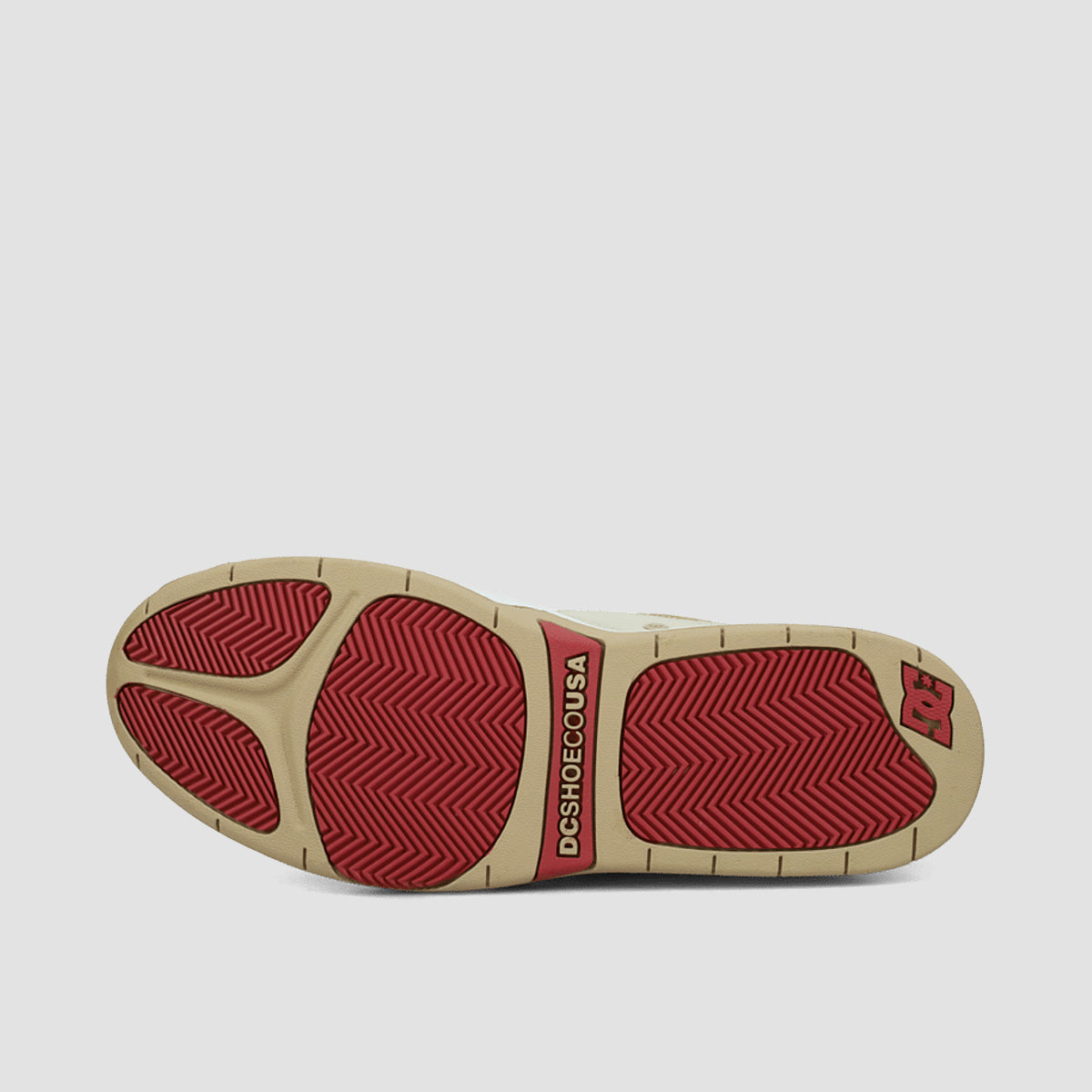 DC Ascend Shoes - Taupe/Silver/Red