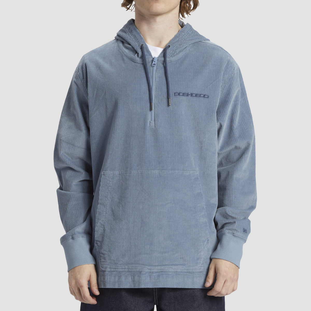 DC Belview Quarter Zip Pullover Hoodie Ashley Blue