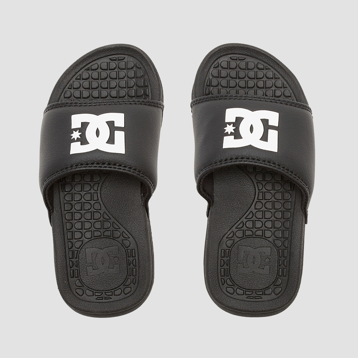 DC Bolsa Slide Sandals - Black/White - Kids
