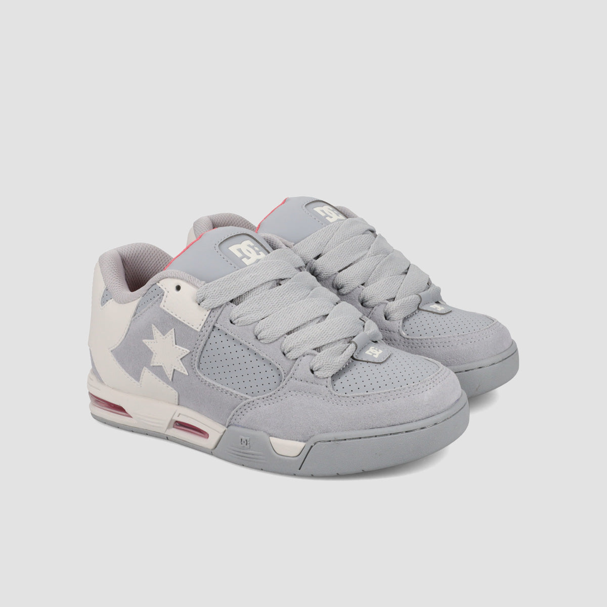 DC Command SE Shoes - Grey/Off White/Coral - Womens