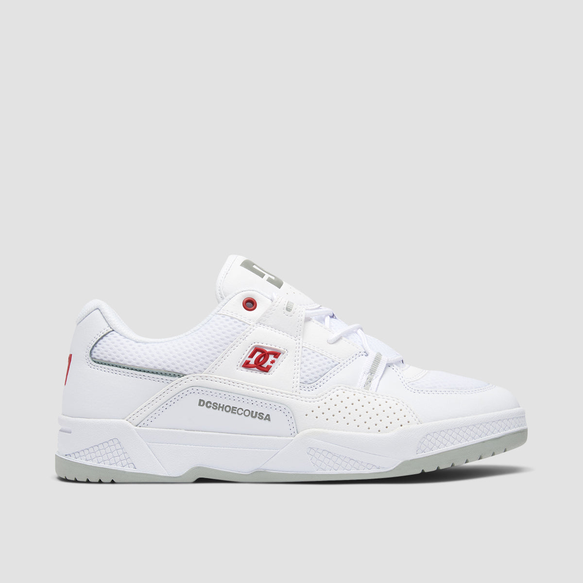 DC Construct Shoes - White/Red/Grey