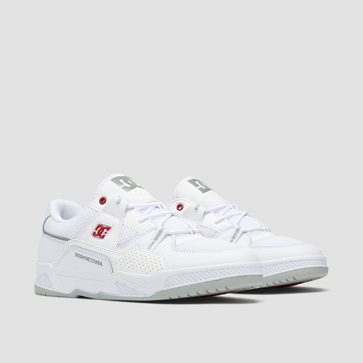 DC Construct Shoes - White/Red/Grey