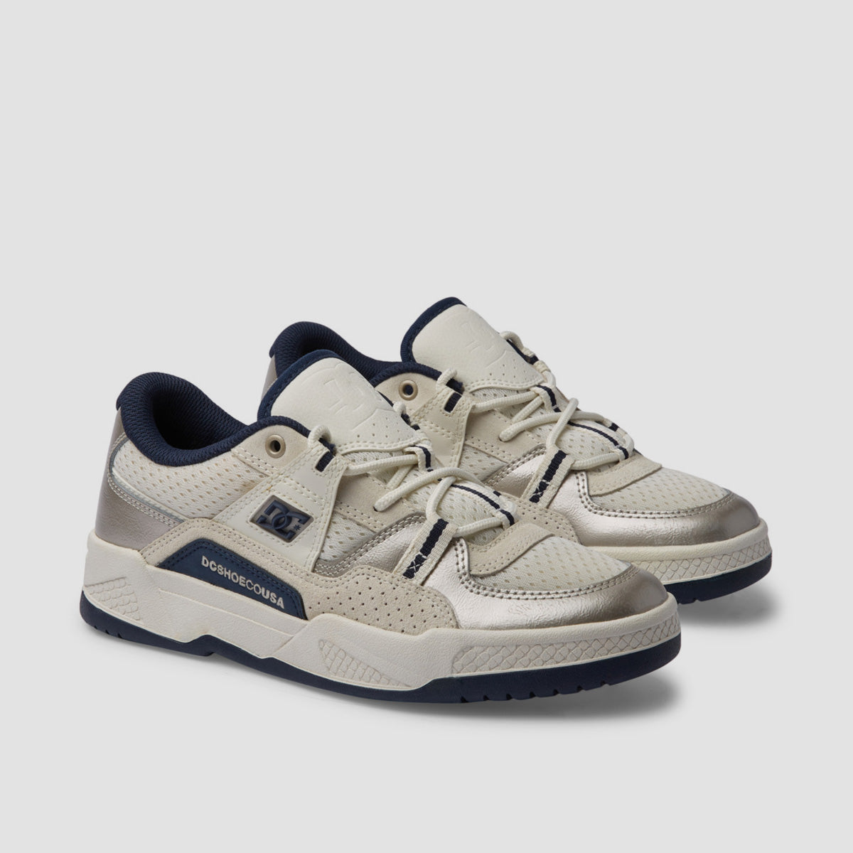 DC Construct Shoes - White/White/Champagne - Womens