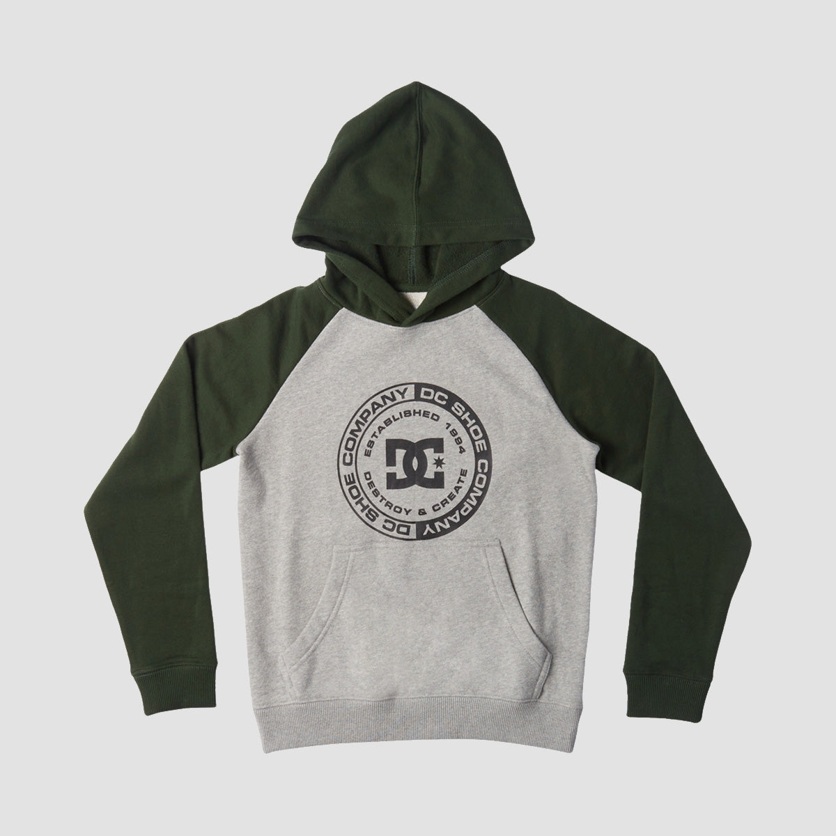 DC Corpo Raglan Pullover Hoodie Grey Heather/Mountain View - Kids