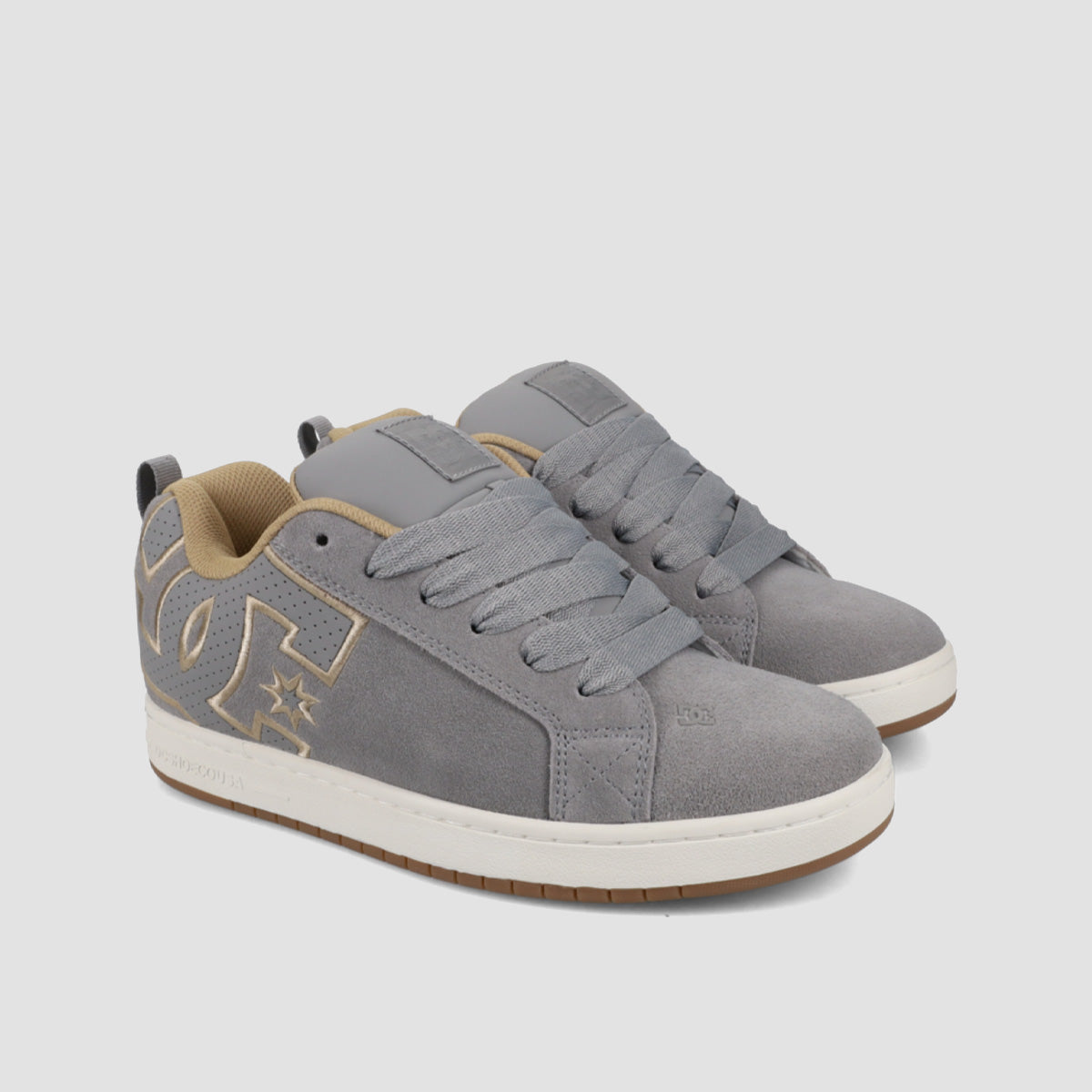 DC Court Graffik Shoes - Grey/Tan/Off White