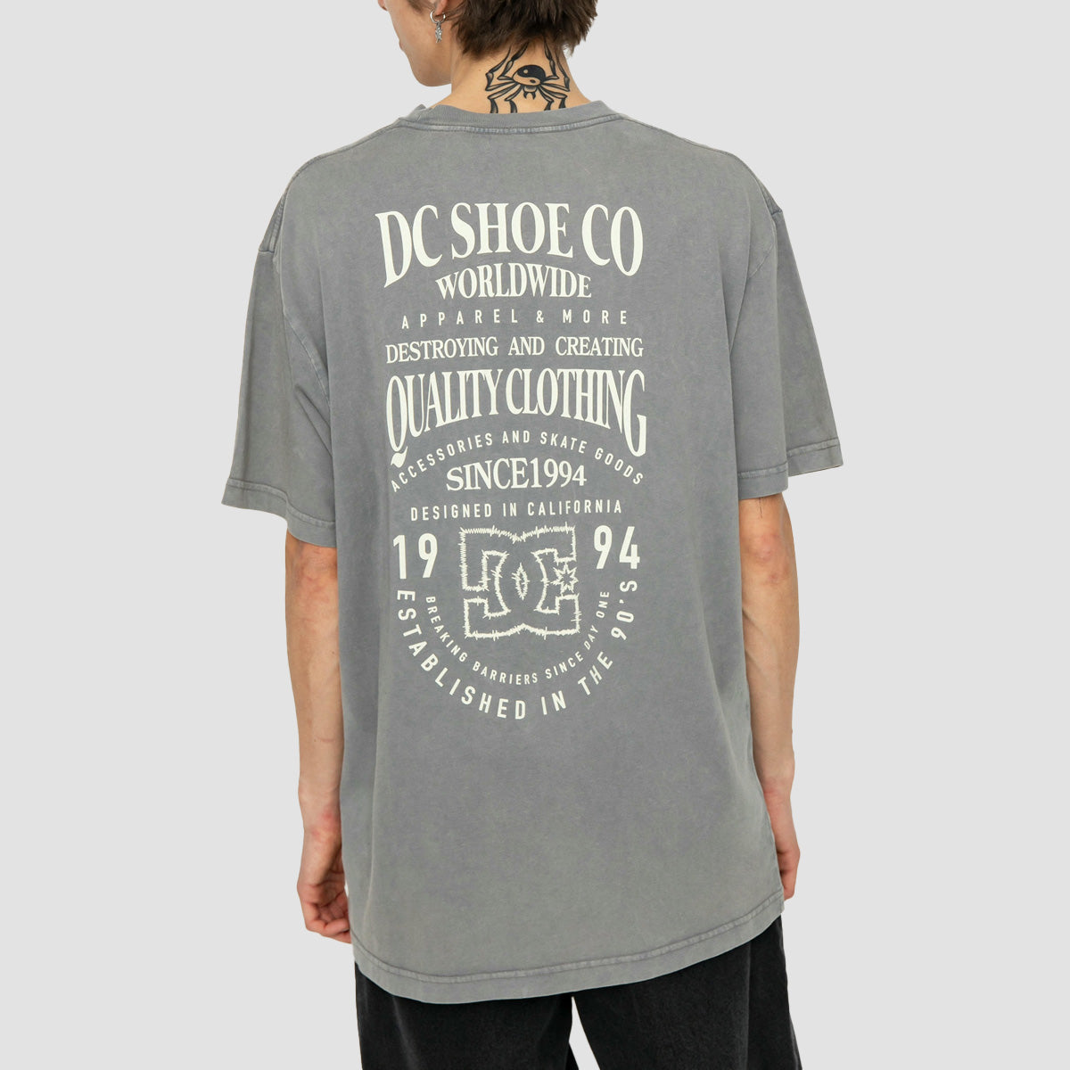 DC High Rise T-Shirt Stormy Weather Acid Wash