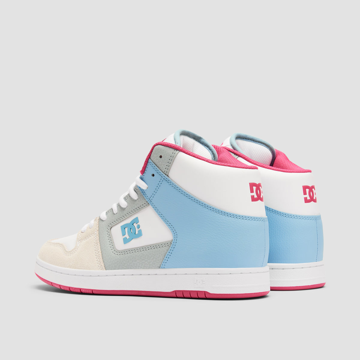 DC Manteca 4 High Top Shoes - Blue/Pink - Womens