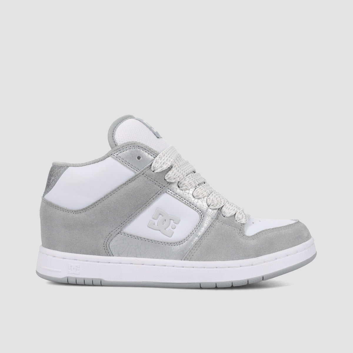 DC Manteca 4 Mid-Top Shoes - Grey/White - Womens