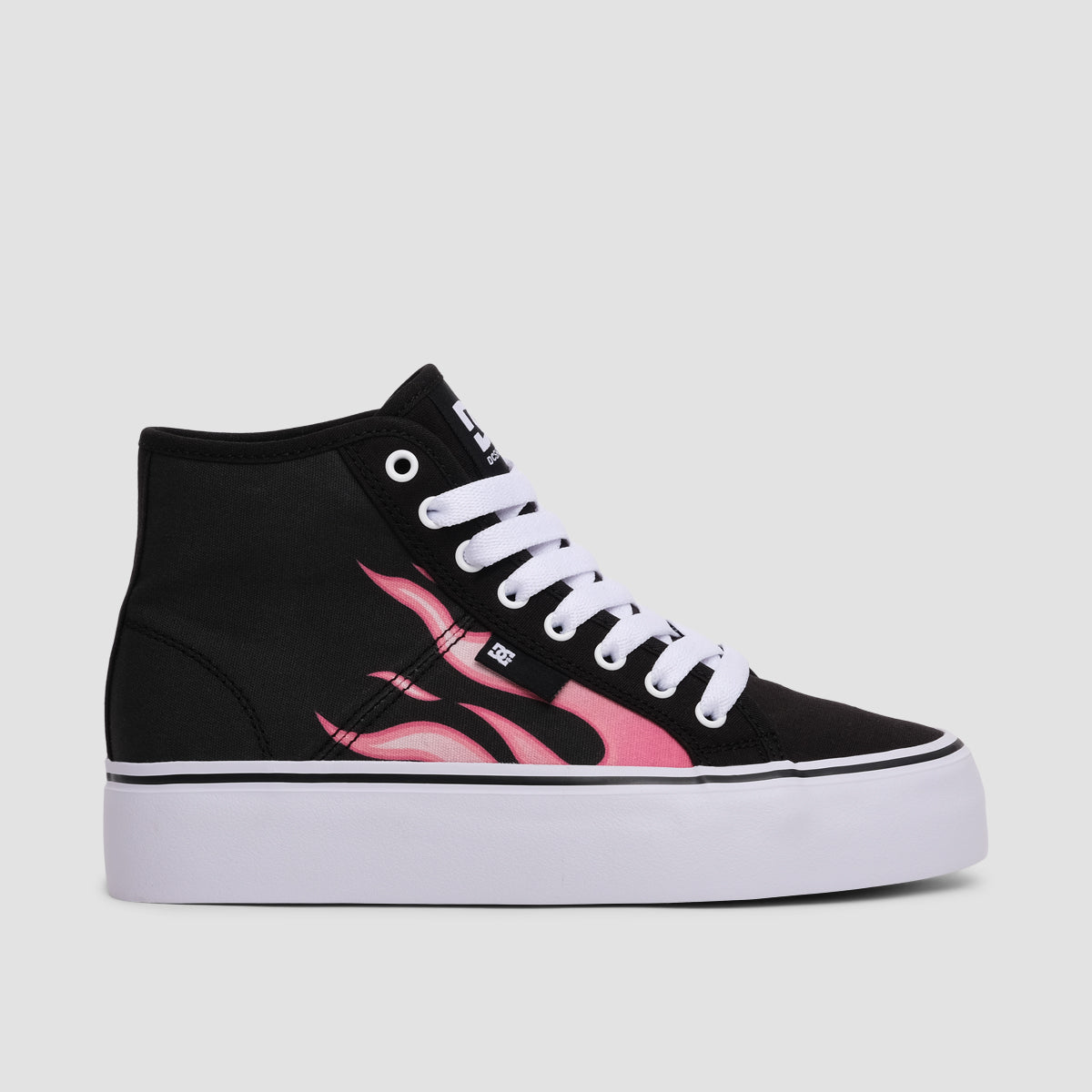 DC Manual Hi Platform Shoes - Black/Flames - Womens