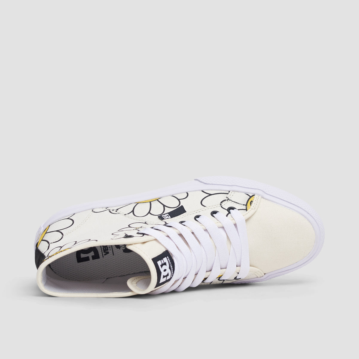 DC Manual Hi TXSE Shoes - White/Black/Flower - Womens