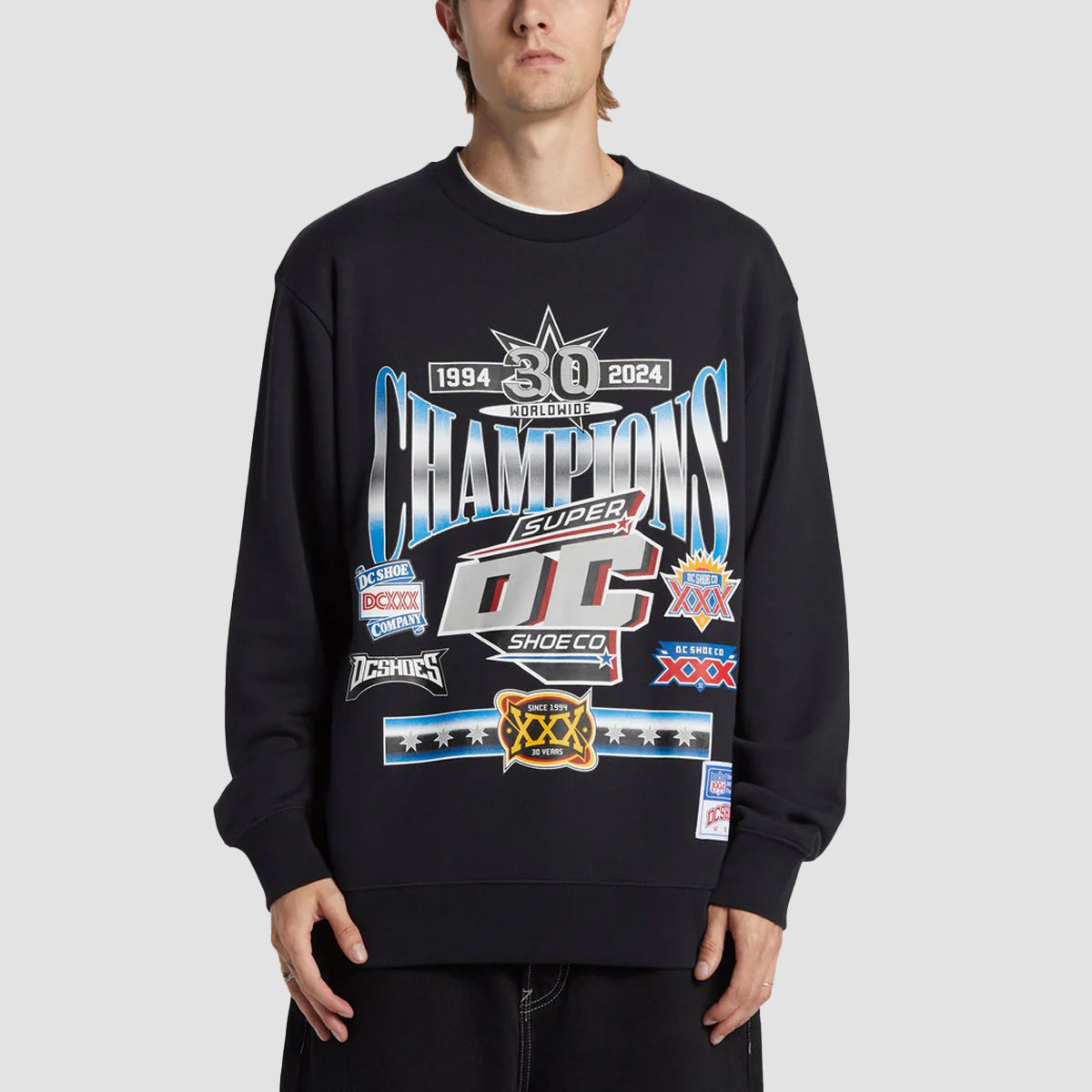 DC Old Champs Crew Sweatshirt Black