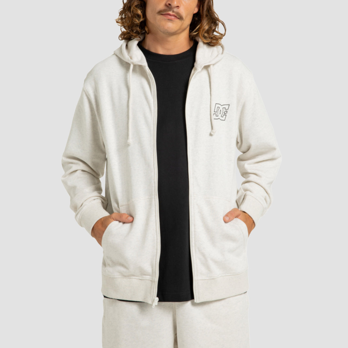 DC Pallet Zip Hoodie Snow Heather