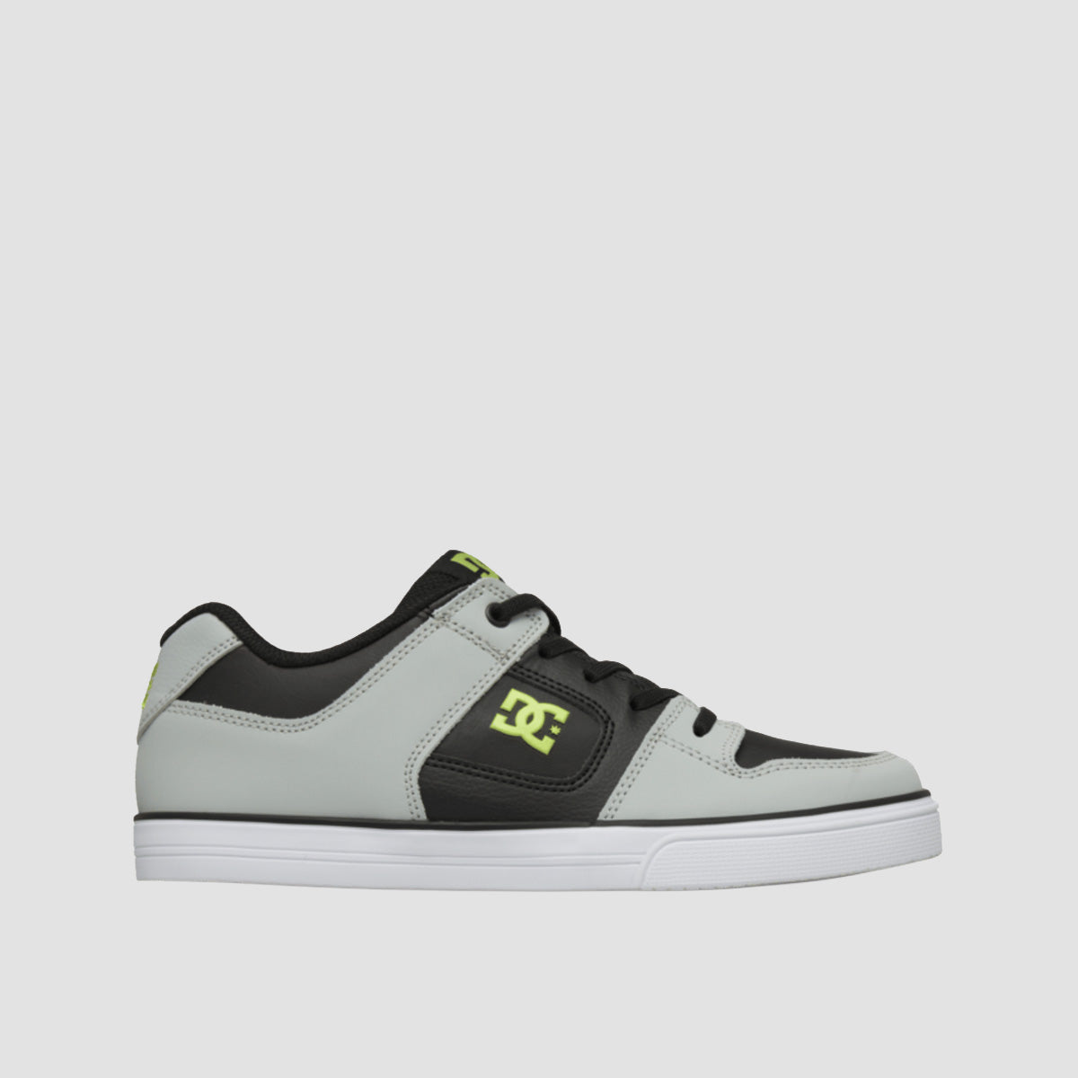 DC Pure Elastic Shoes - Black/Grey/Lime - Kids