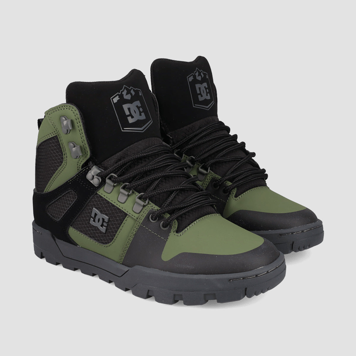 DC Pure High-Top Boots - Black/Olive/Grey