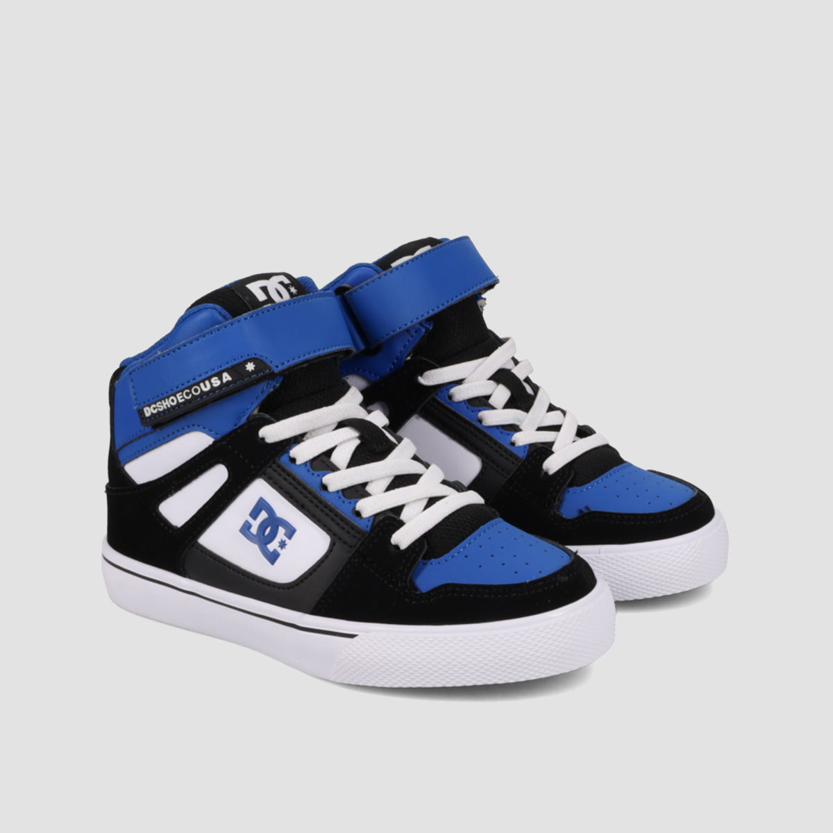 DC Pure High-Top EV Shoes - Black/Blue/White - Kids