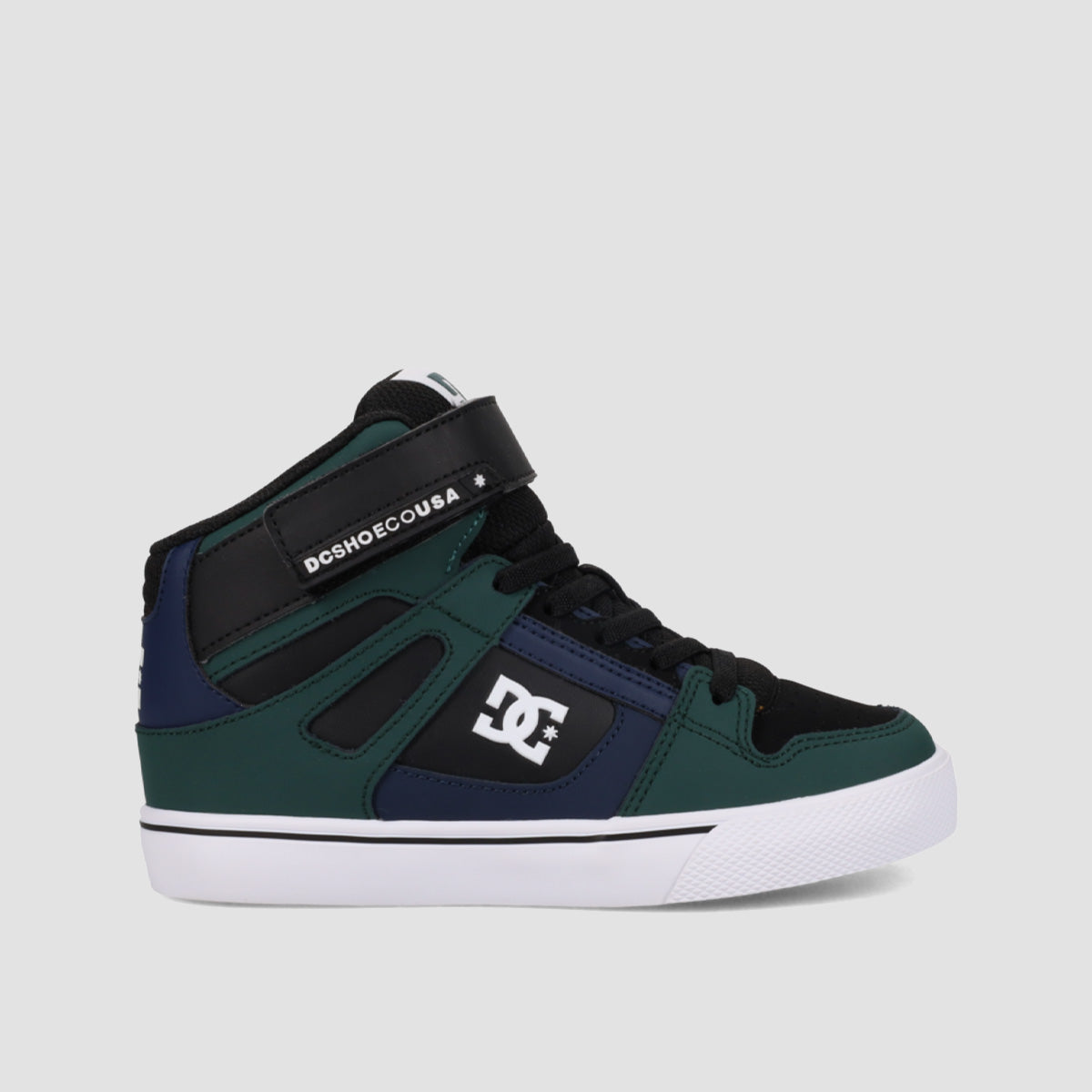 DC Pure High-Top EV Shoes - Green/Navy/Black - Kids