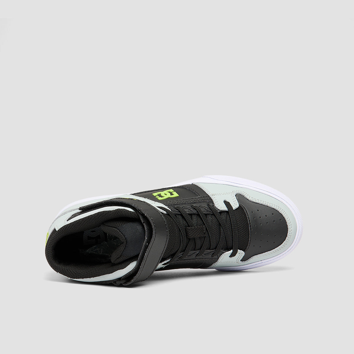 DC Pure High-Top EV Shoes - Grey/Black/Lime - Kids