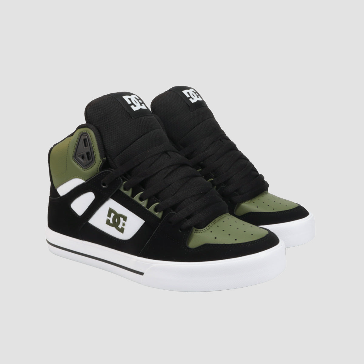 DC Pure High-Top WC Shoes - Black/Olive/White