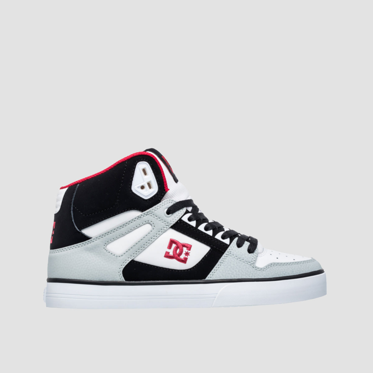 DC Pure High-Top WC Shoes - Deep Red/White