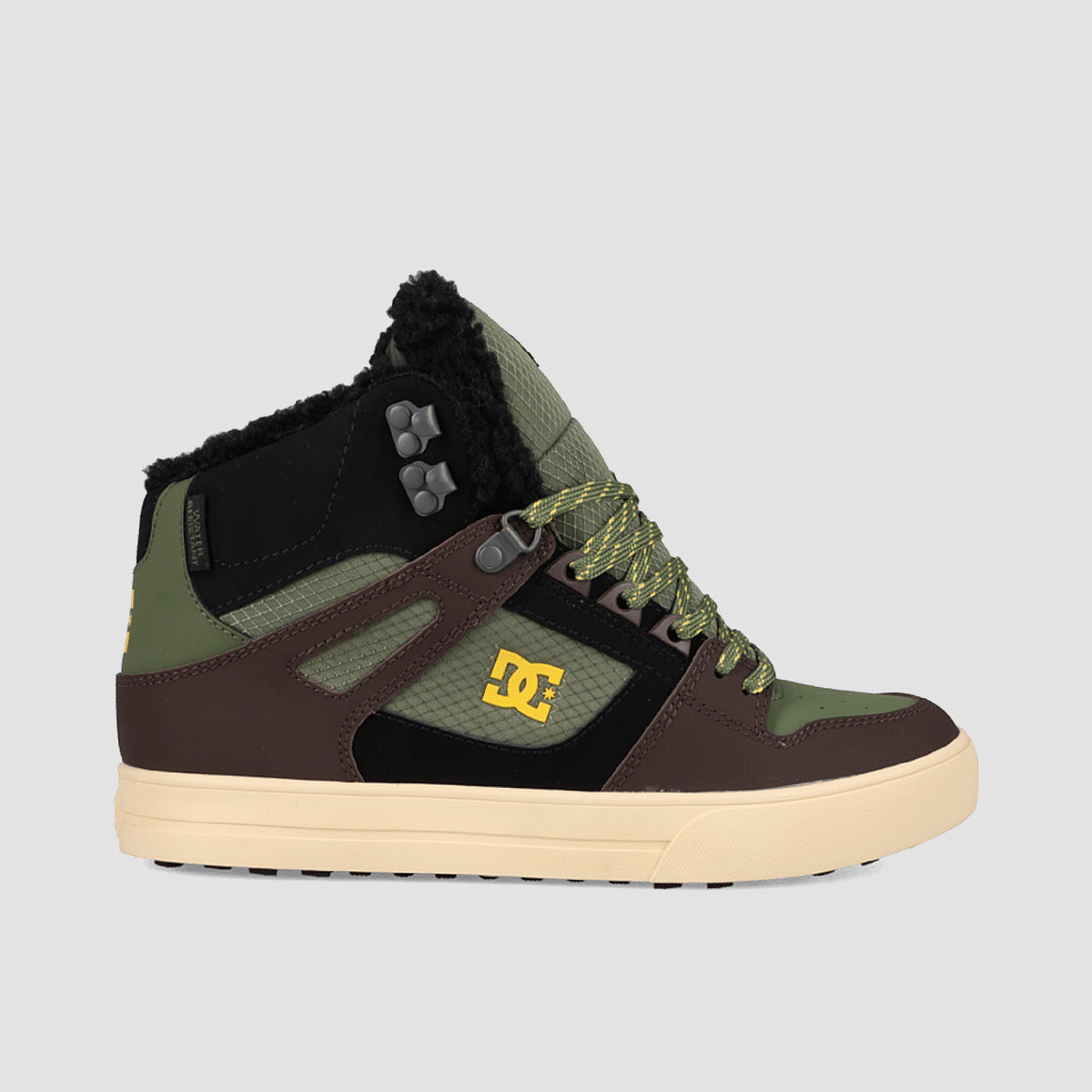 DC Pure High-Top WNT Shoes - Brown/Olive/Black