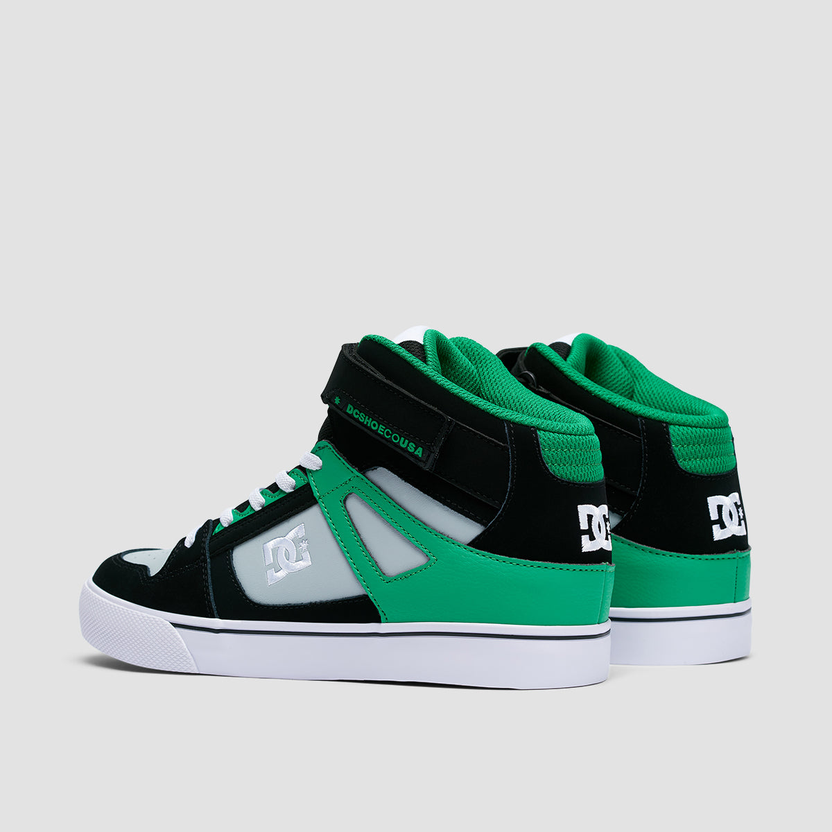 DC Pure HT EV High Top Shoes - Black/Kelly Green - Kids
