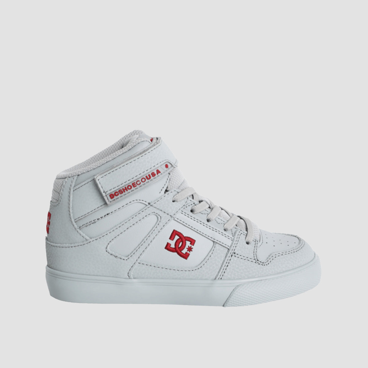 DC Pure HT EV High Top Shoes - Grey/Red - Kids