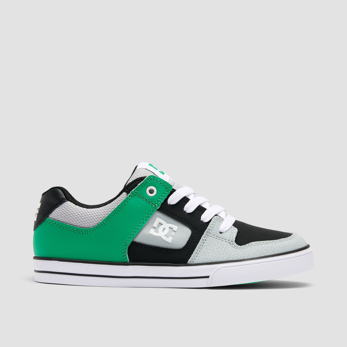 DC Pure Shoes - Black/Kelly Green - Kids