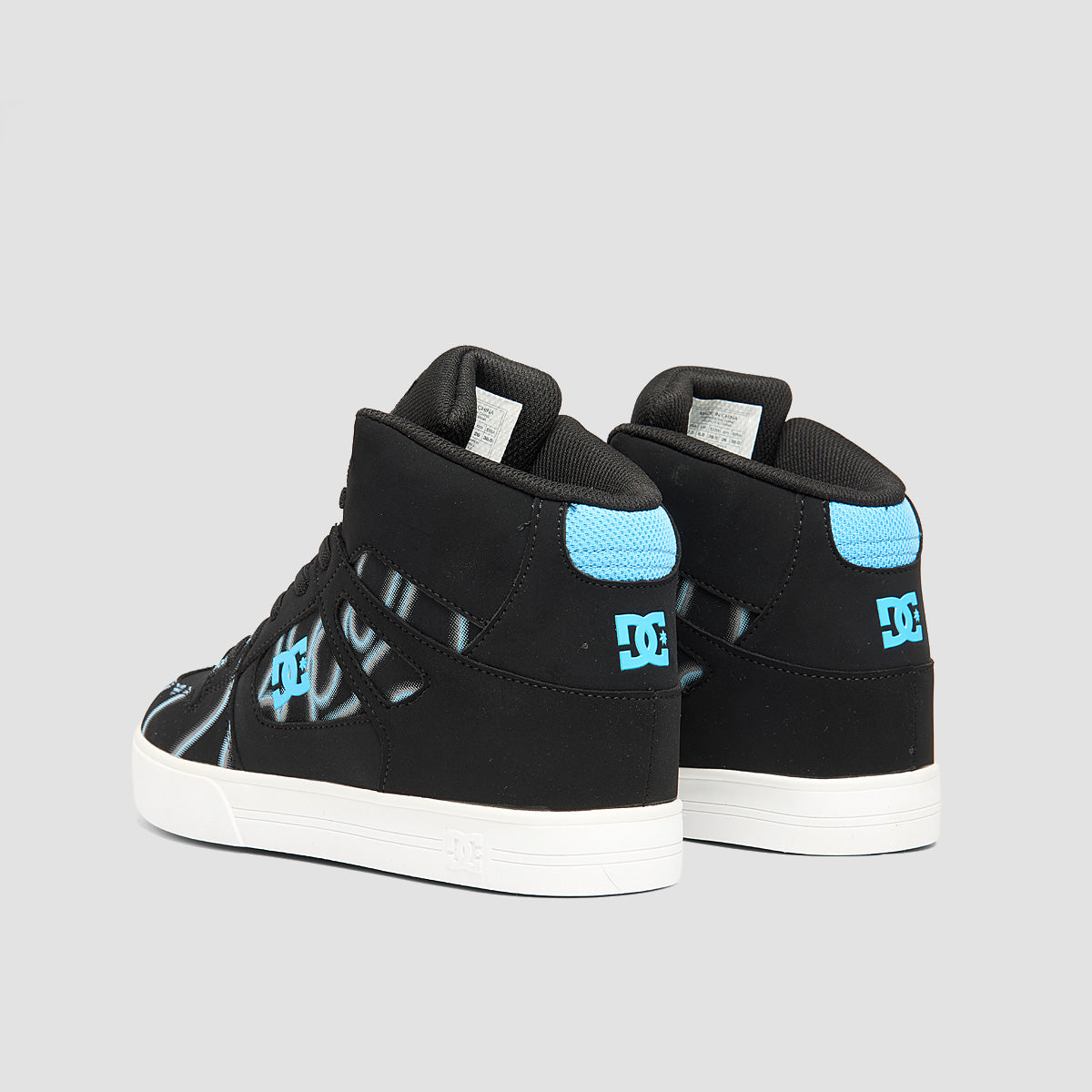 DC Rebound High-Top EV Shoes - Black/Glow - Kids