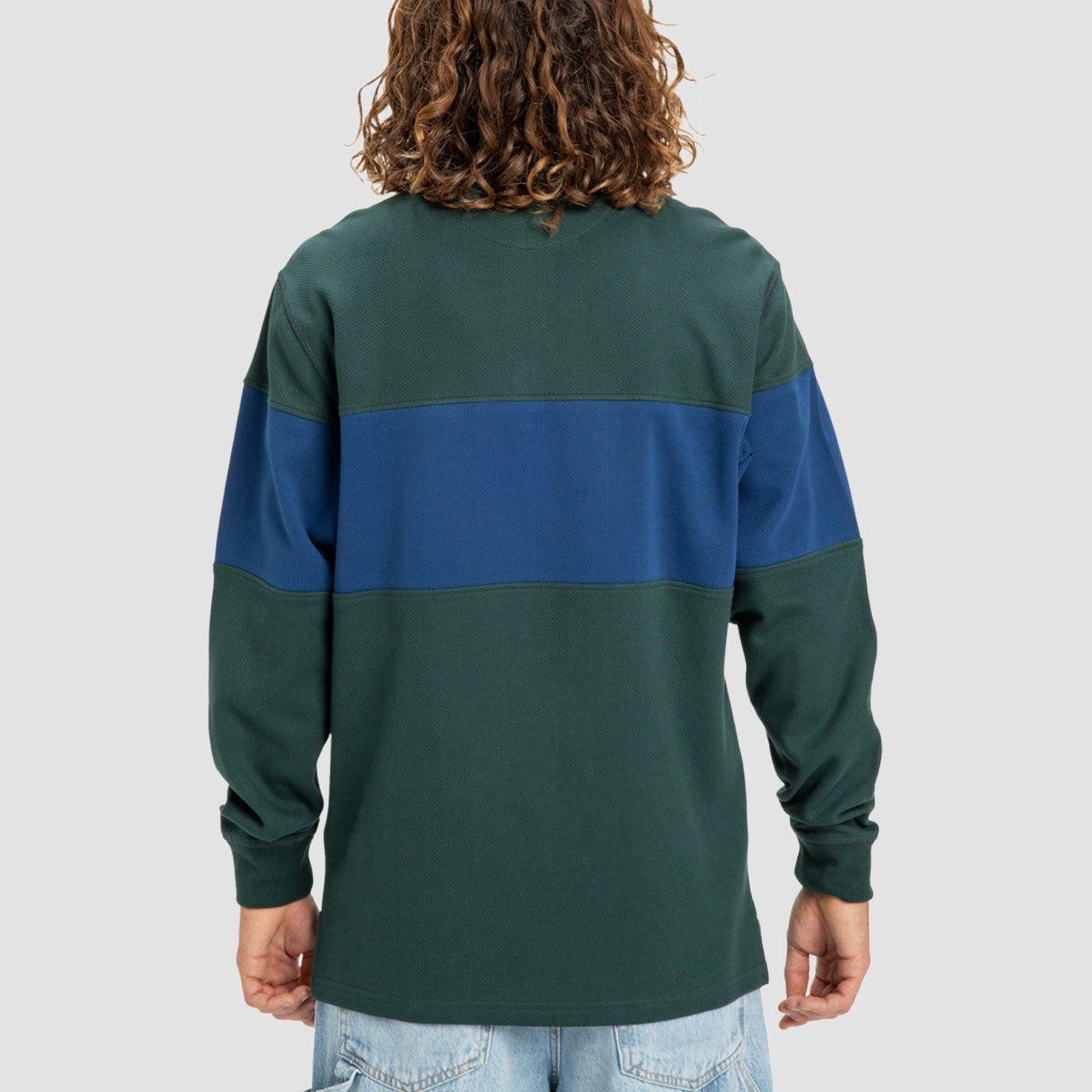 DC Second Half Longsleeve Rugby Polo Shirt Ponderosa Pine