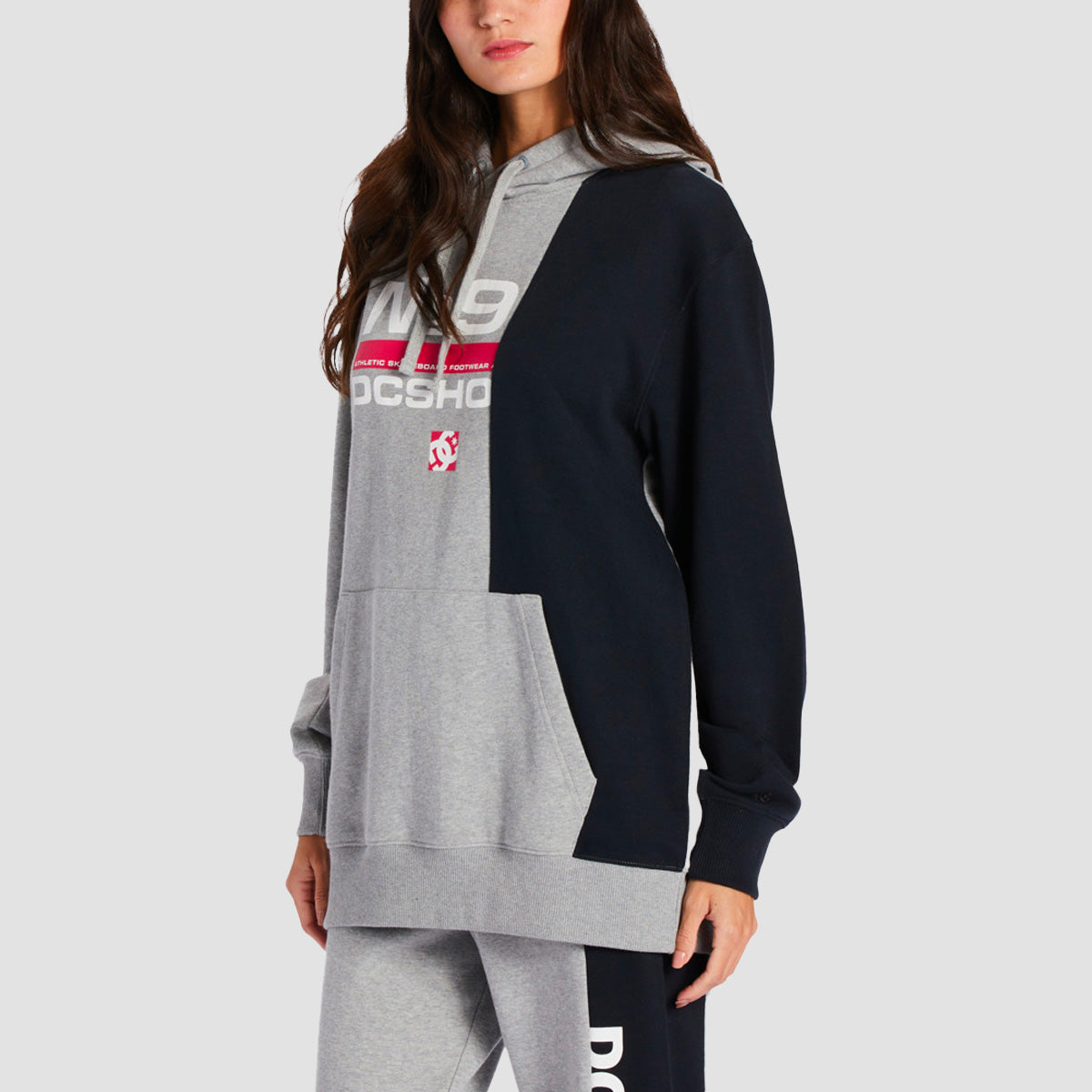 DC Shift Pullover Hoodie Heather Grey/Black - Womens