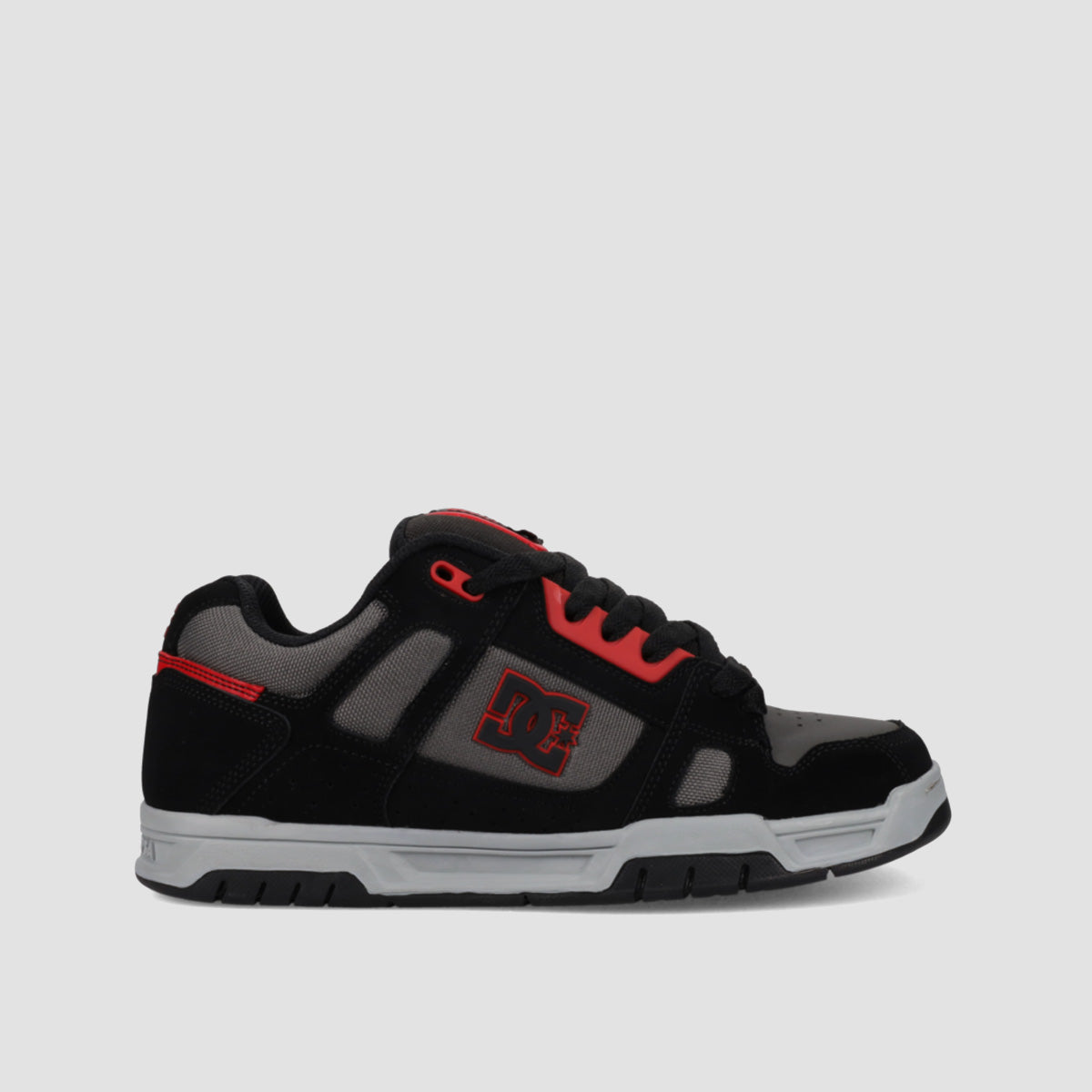 DC Stag Shoes - Black/Black/Red