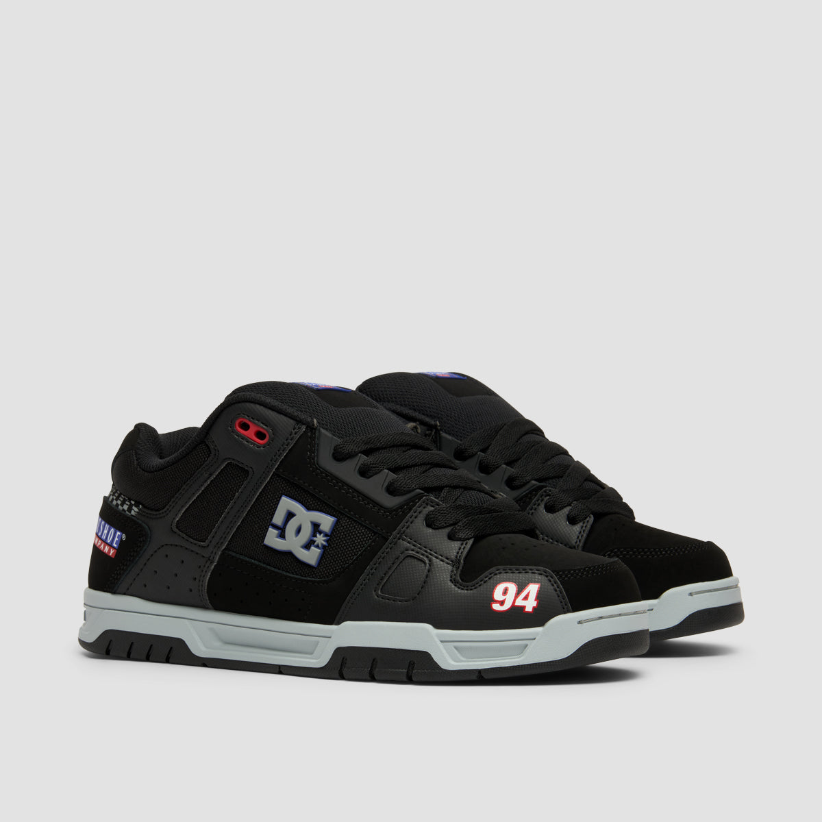DC Stag Shoes - Black/Grey/Blue