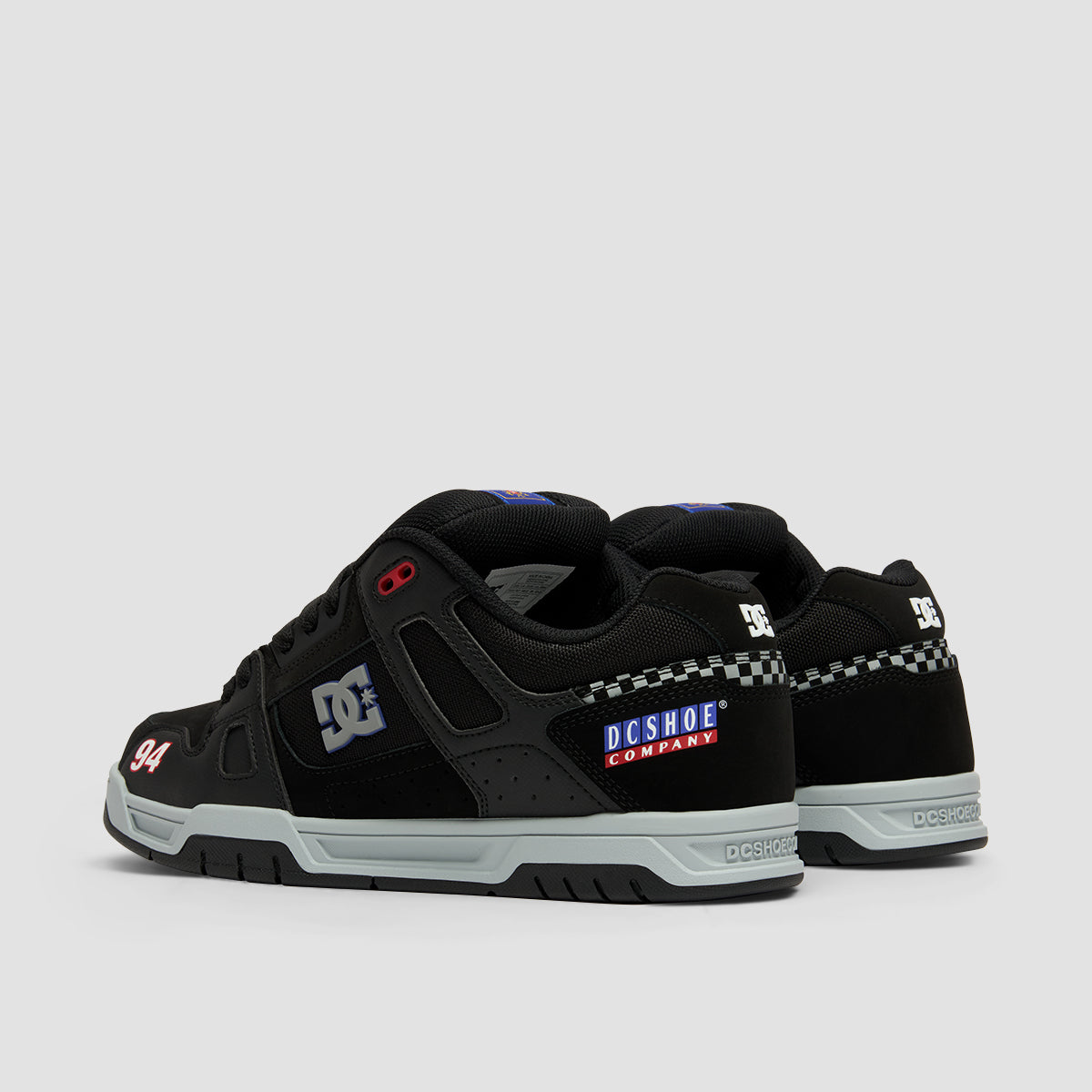 DC Stag Shoes - Black/Grey/Blue