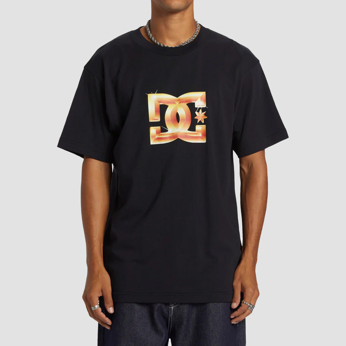 DC Star Chrome Bevel T-Shirt Black