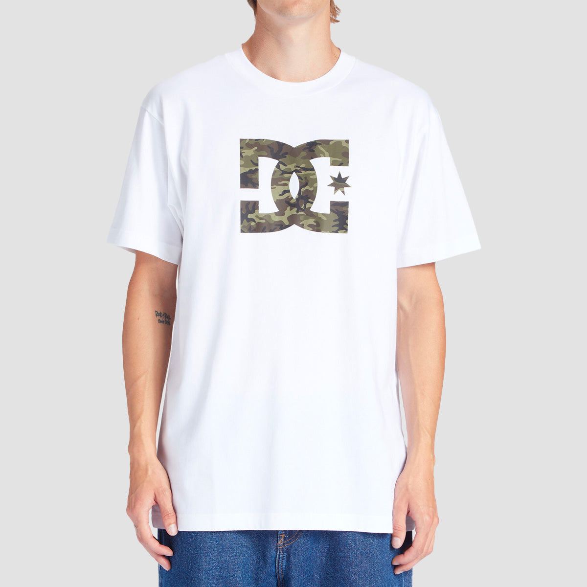 DC Star Fill T-Shirt White/Camo