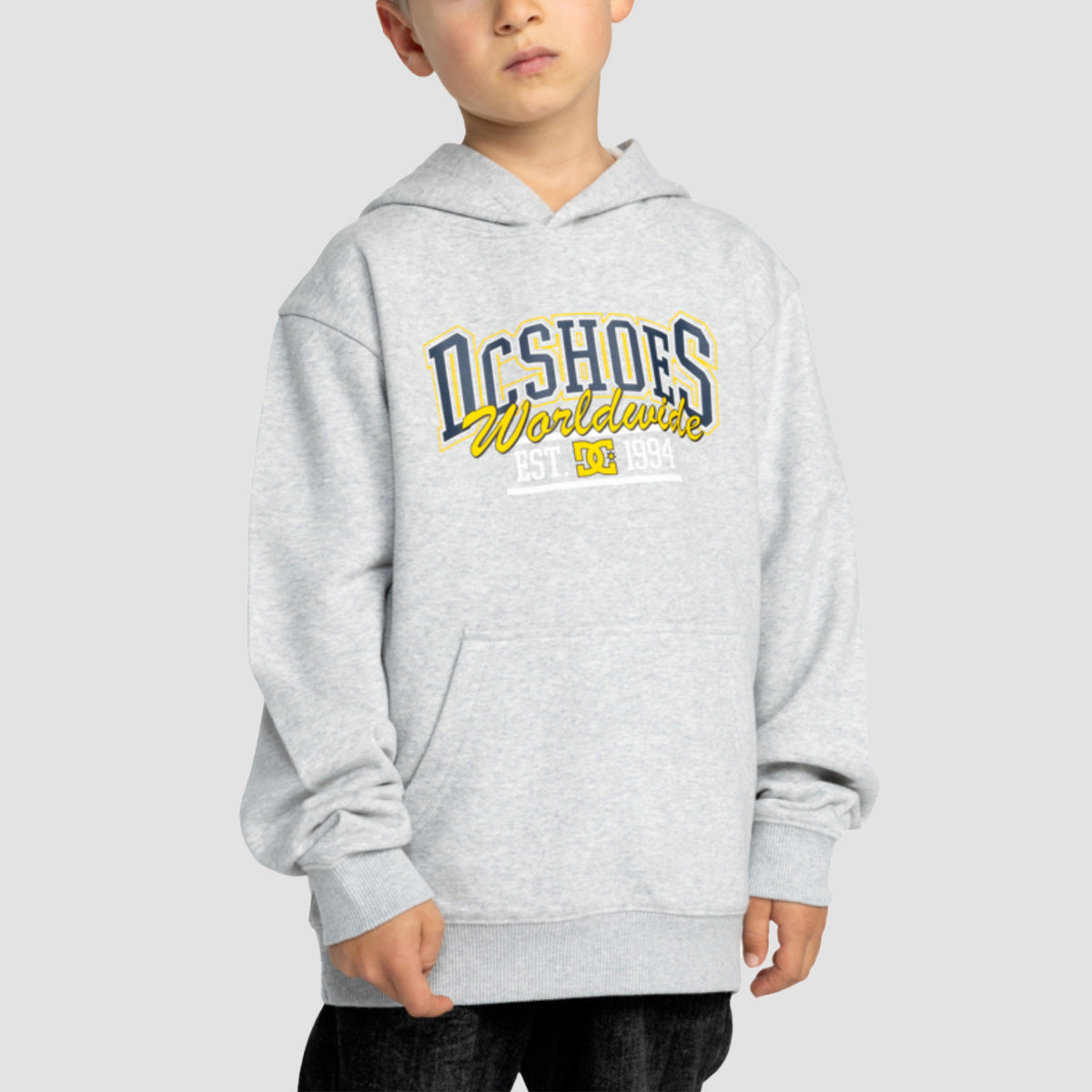 DC Tailgate Pullover Hoodie Light Heather Grey - Kids