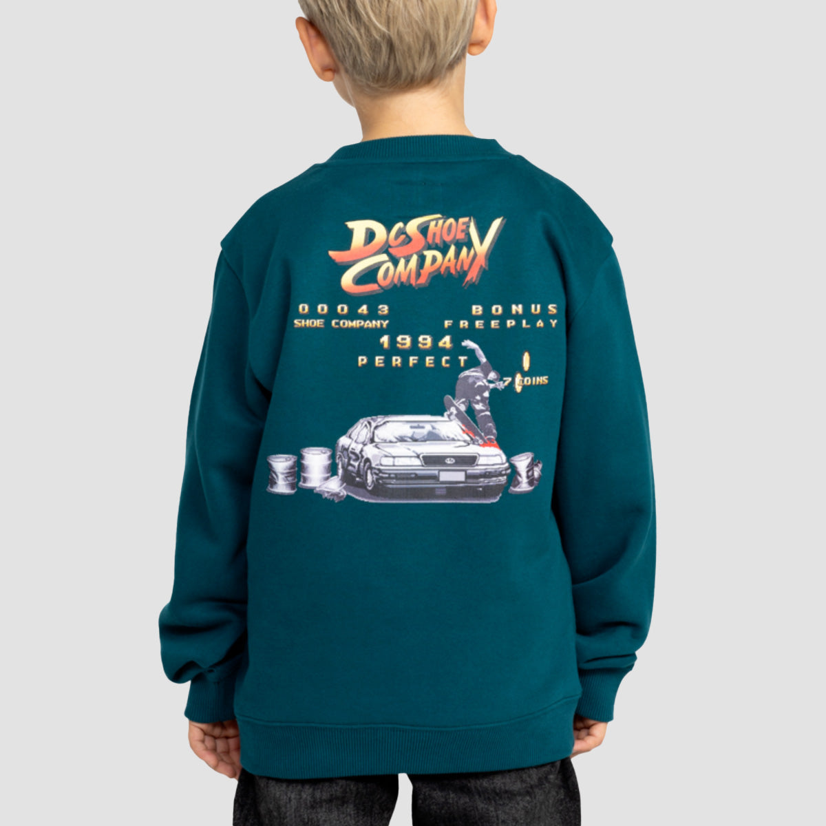 DC Two Bit Crew Sweatshirt Deep Teal - Kids