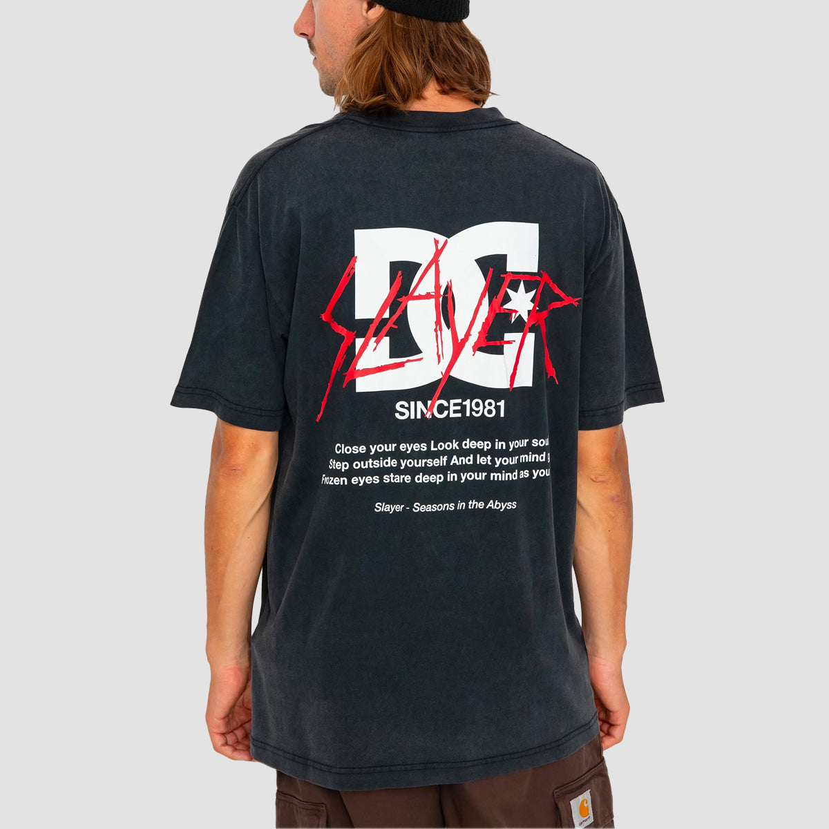 DC X Slayer 1981 T-Shirt Black Acid Wash