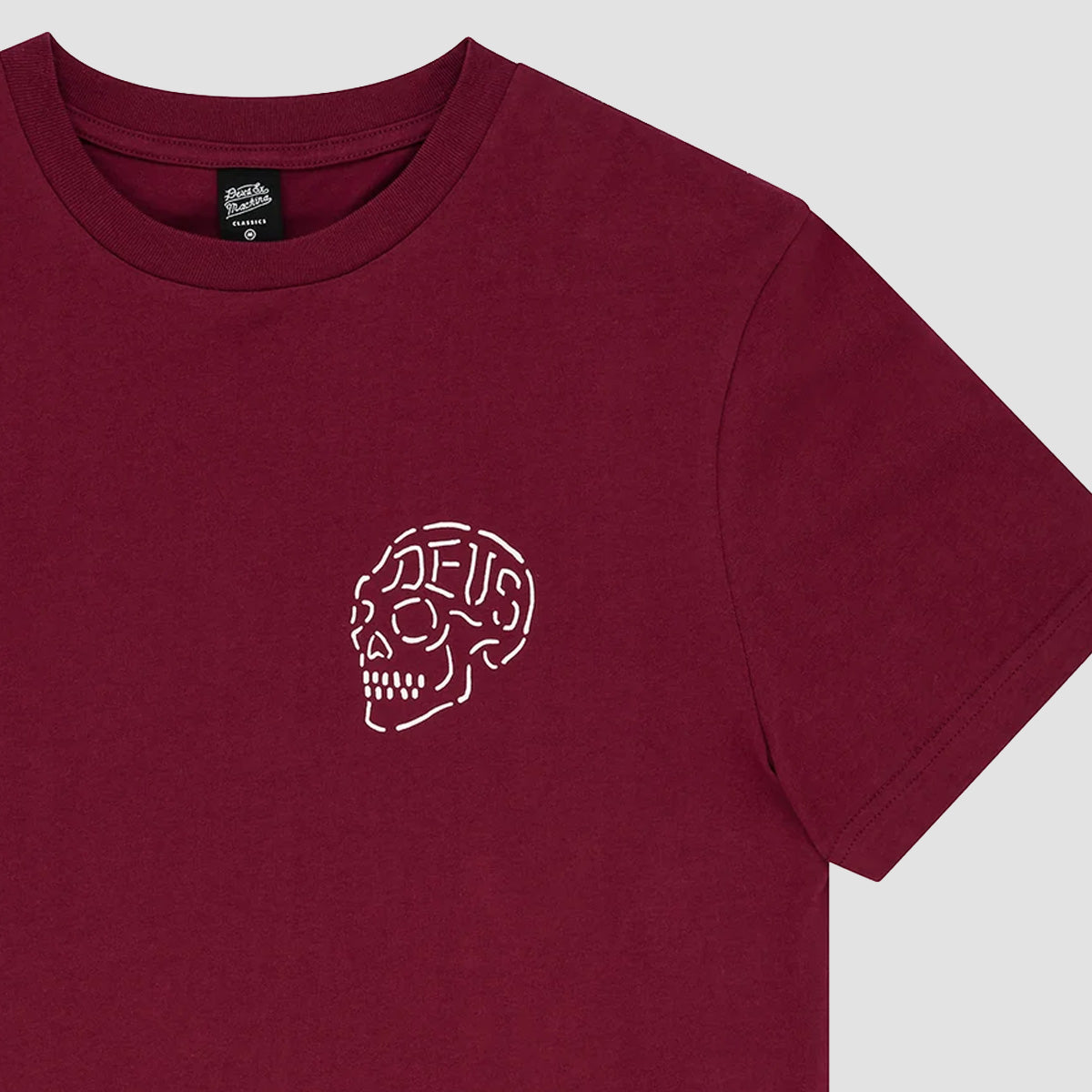 Deus Venice Skull T-Shirt Burgundy
