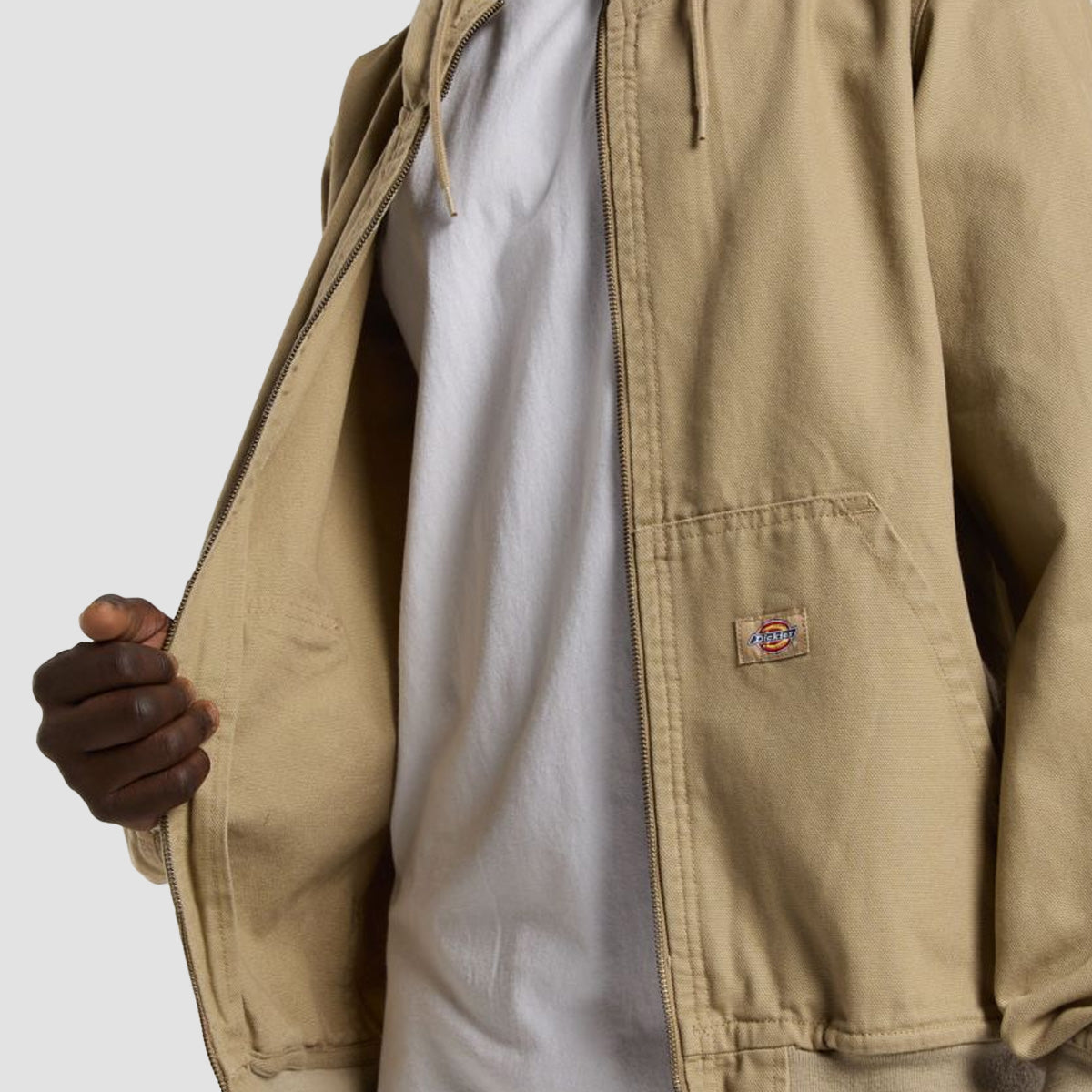 Dickies Duck Canvas Hooded Unlined Jacket SW Desert Sand