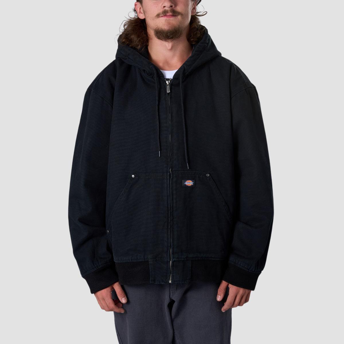 Dickies Hilham Hooded Canvas Jacket Black