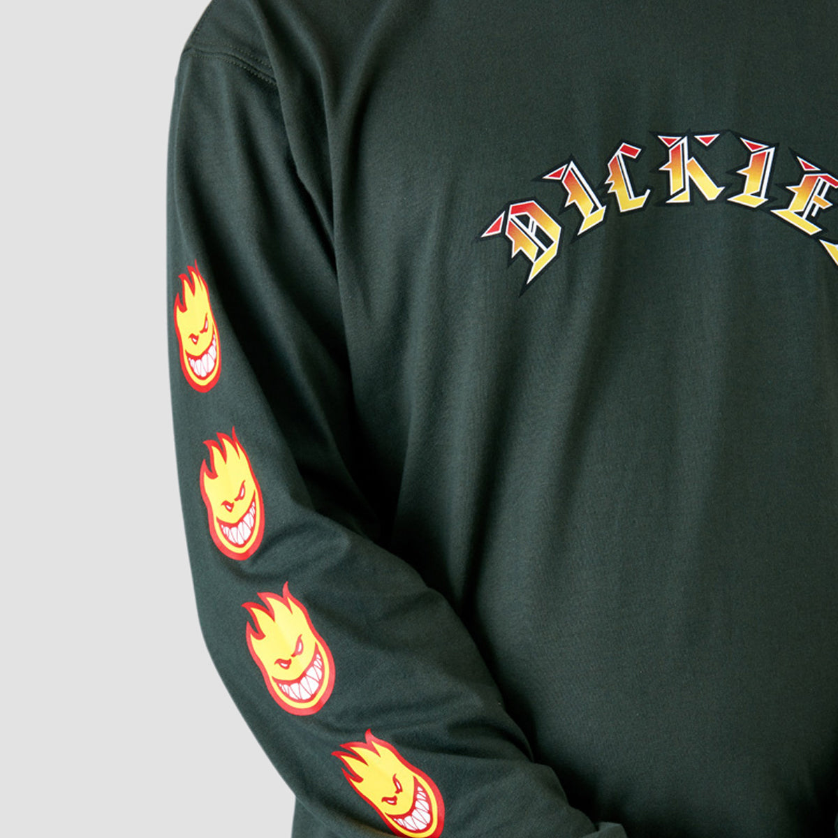 Dickies X Spitfire Longsleeve T-Shirt Olive Green