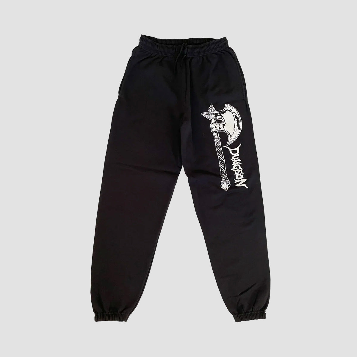 Dungeon Axecutioner Sweatpants Black/White Puff Print