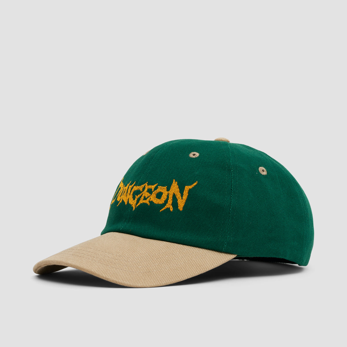 Dungeon Logo Brushed Cotton Cap Green/Taupe