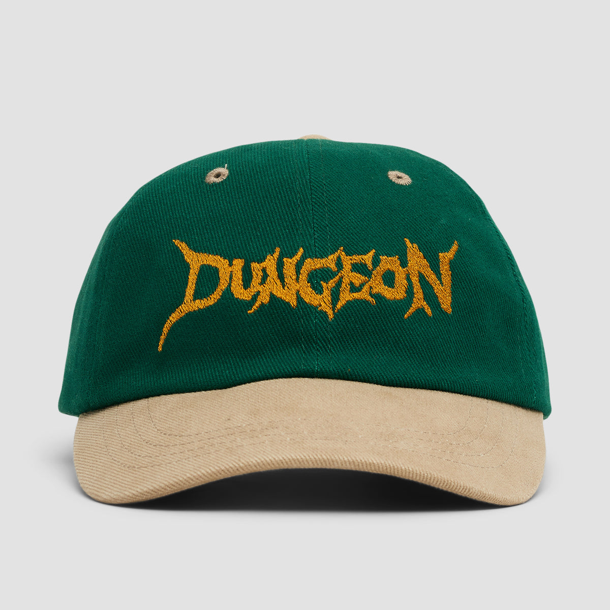 Dungeon Logo Brushed Cotton Cap Green/Taupe